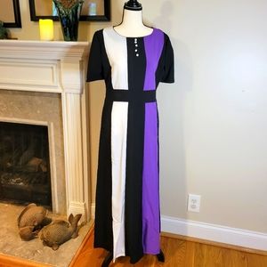 Black /Purple Block Maxi